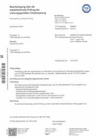 Zulassung zur Umstempelung von Werkstoffen