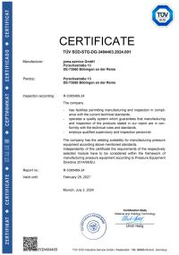 AD 2000HP 0 / HP 100 R authorisation